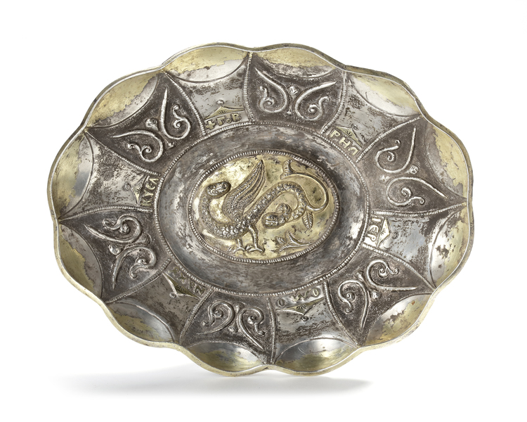 GREEK SILVER BOWL WITH GILT DECORATION – 5TH CENTURY