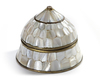 AN OTTOMAN MOTHER OF PEARL INLAID COPPER LIDDED BOWL, 19TH CENTURY