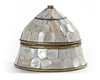 AN OTTOMAN MOTHER OF PEARL INLAID COPPER LIDDED BOWL, 19TH CENTURY