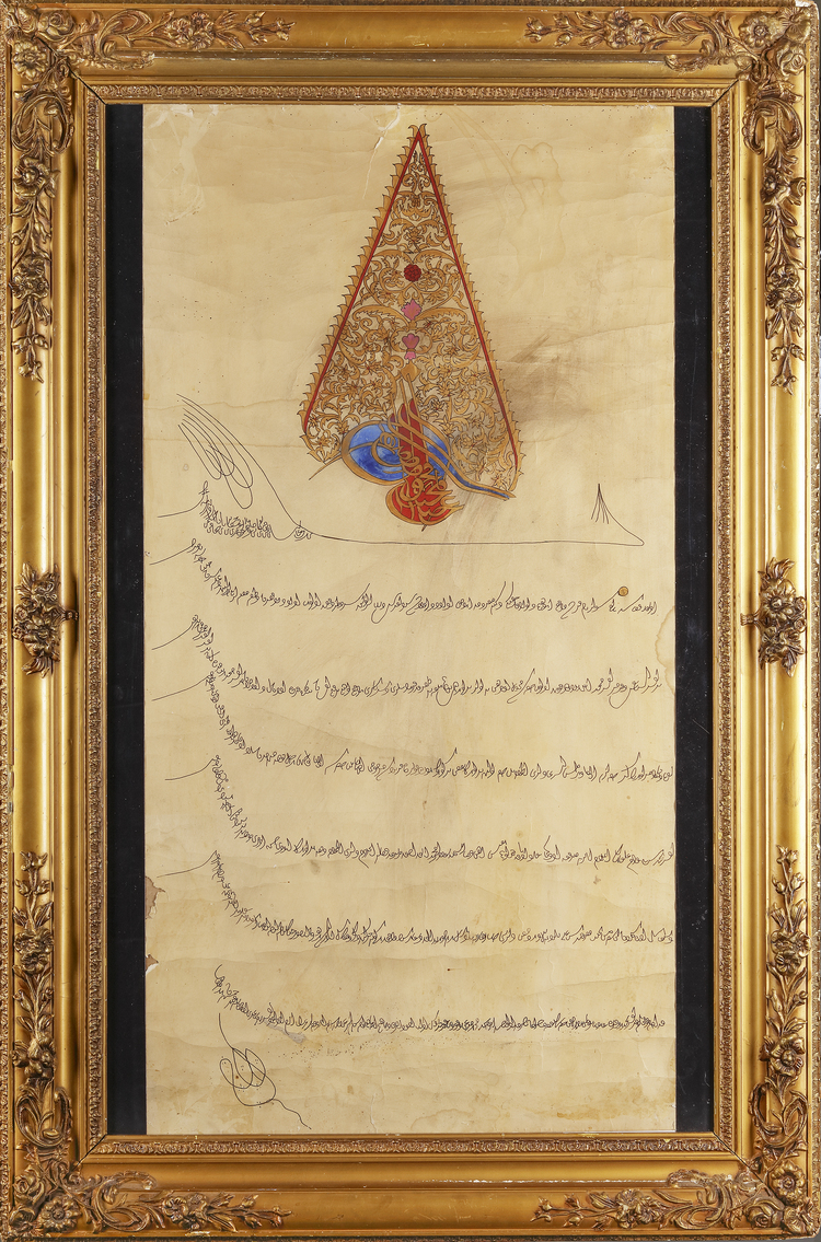 AN OTTOMAN FIRMAN WITH ABDULMEJID I (R. 1839 - 1861) TUGHRA, TURKEY 19TH CENTURY