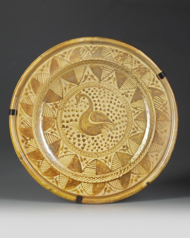 A HISPANO-MORESQUE COPPER-LUSTRE CHARGER, 19TH CENTURY