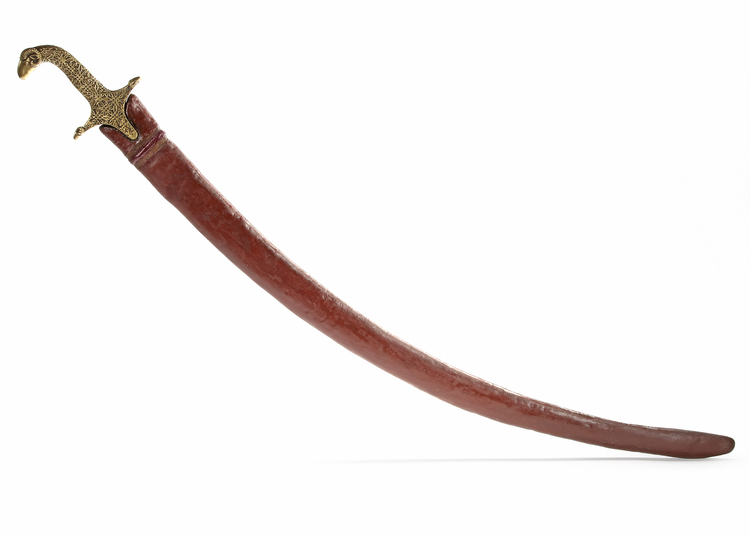 AN INDIAN OR PERSIAN SWORD, 19TH CENTURY