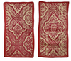 TWO OTTOMAN YASTIKS, 19TH CENTURY