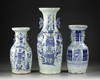 THREE PORCELAIN VASES, 19TH-20TH CENTURY