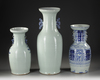 THREE PORCELAIN VASES, 19TH-20TH CENTURY