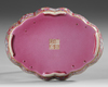 A CHINESE FAMILLE ROSE LOBED TEA TRAY, 19TH-20TH CENTURY