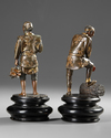 TWO JAPANESE BRONZE STATUES, MEIJI PERIOD (1868-1912)