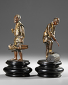TWO JAPANESE BRONZE STATUES, MEIJI PERIOD (1868-1912)