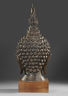 A BRONZE HEAD OF BUDDHA, THAILAND 19TH CENTURY