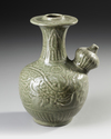 A CHINESE CELADON-GLAZED KENDI,19TH CENTURY