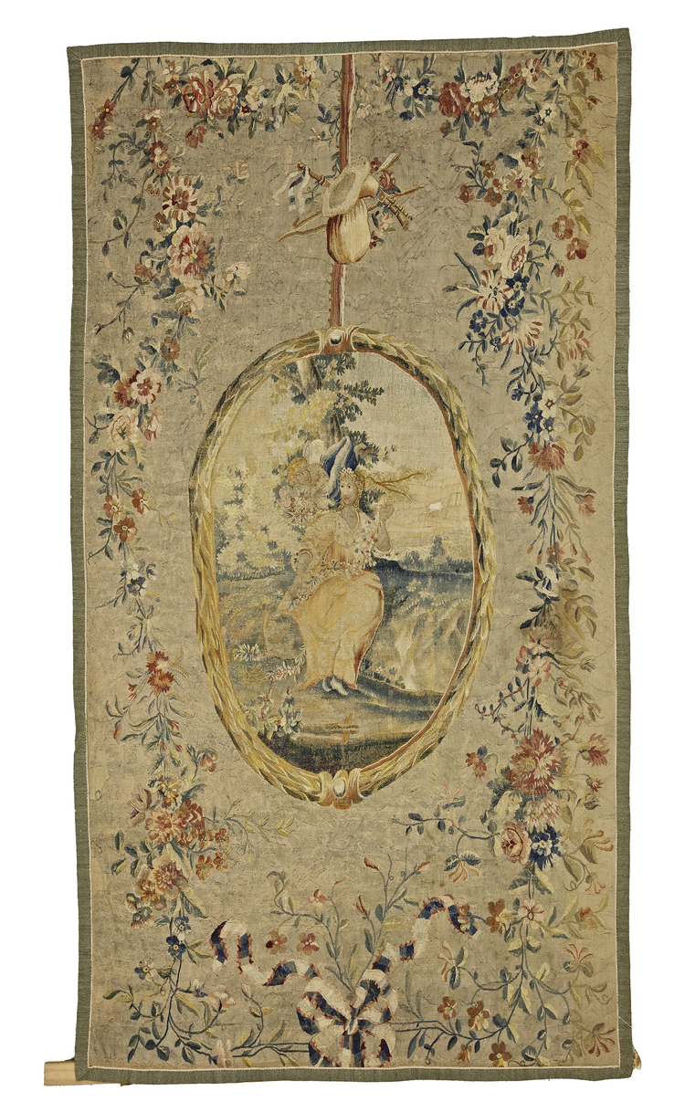 AN ANTIQUE VERY RARE FRENCH TAPESTRY, 1ST HALF 17TH CENTURY