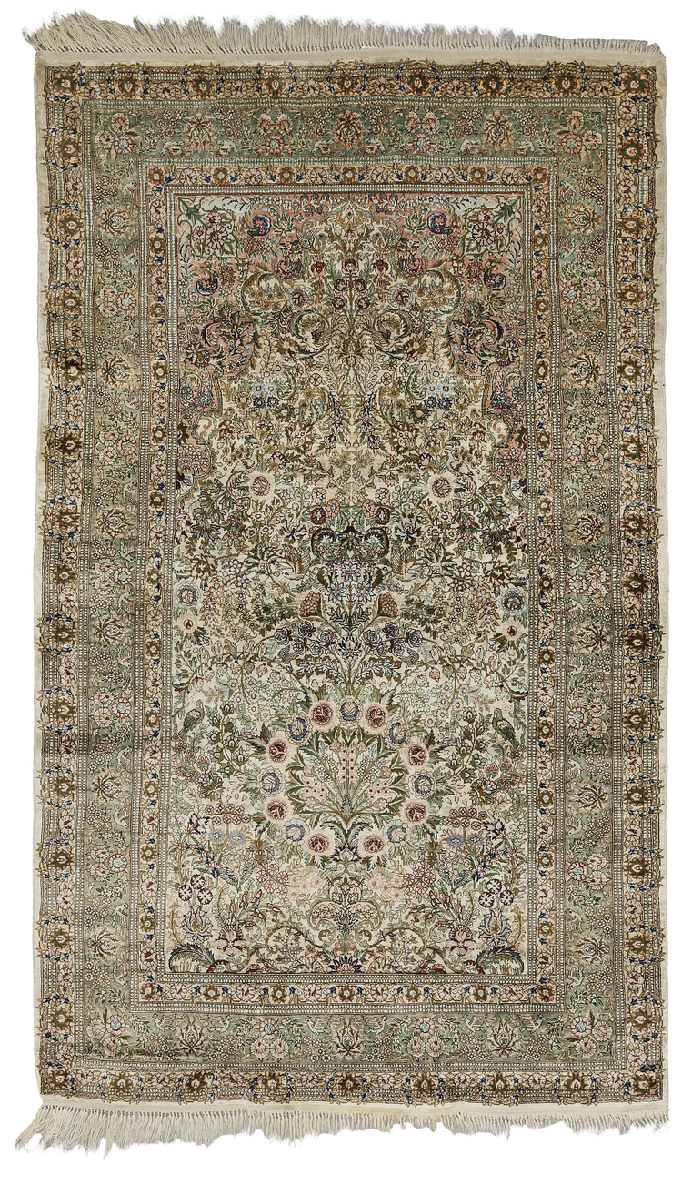 A TURKISH SILK CARPET