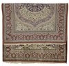 AN ANTIQUE SIGNED PERSIAN SILK PRAYER RUG, LATE 19TH CENTURY
