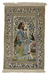 A PERSIAN SILK CARPET