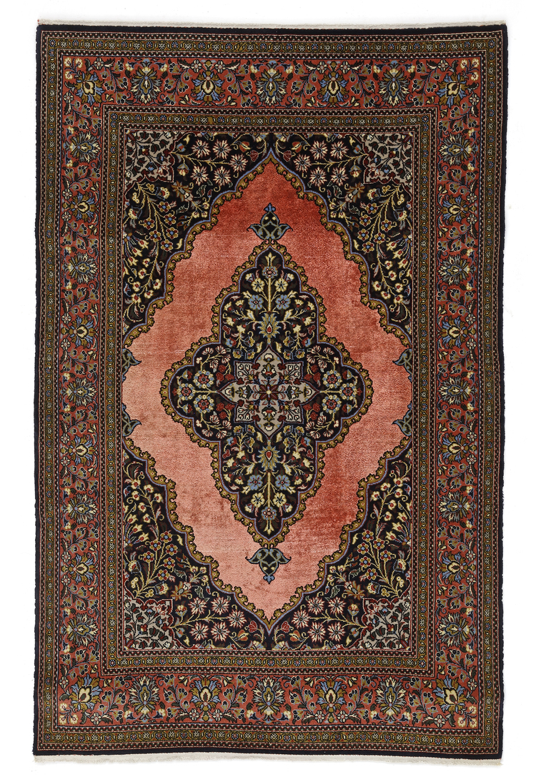 A FINE GHOM RUG WITH SILK, PERSIA, CIRCA 1960