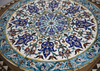 AN OTTOMAN BONE-INLAID WOODEN TABLE, INLAID WITH POTTERY TILES, TURKEY OR SYRIA 19TH CENTURY