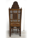 AN OTTOMAN MOTHER OF PEARL INLAID WOODEN CHAIR, TURKEY OR SYRIA EARLY 20TH CENTURY