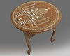 AN INDIAN BONE INLAID WOODEN TABLE, 20TH CENTURY