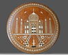 AN INDIAN BONE INLAID WOODEN TABLE, 20TH CENTURY