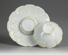 A CHINESE 'QINGBAI' CUP AND STAND, SONG DYNASTY (960-1279 AD)