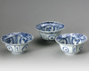 THREE CHINESE BLUE AND WHITE BOWLS, WANLI PERIOD (1572-1620)