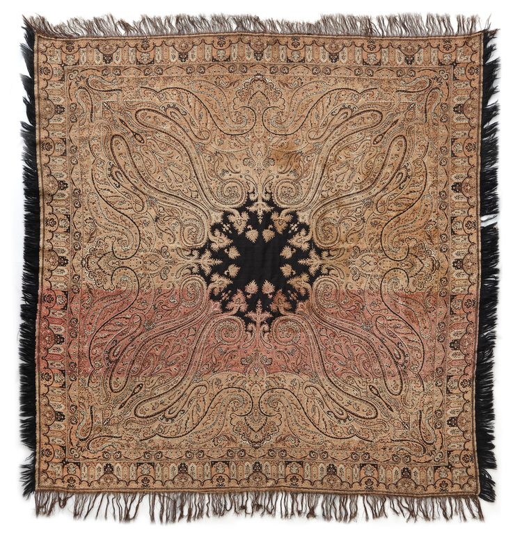 A KASHMIR SQUARE SHAWL, NORTH INDIA