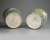 A PAIR OF CHINESE FAMILLE VERTE  JARDINIERES, 19TH/20TH CENTURY