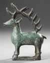 ORDOS-STYLE BRONZE SQUATTING DEER WARRING STATES PERIOD (475–221 BC)