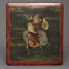 RARE LACQUERED SUZURIBAKO 硯箱 (WRITING BOX) HORSE RIDER