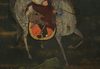 RARE LACQUERED SUZURIBAKO 硯箱 (WRITING BOX) HORSE RIDER
