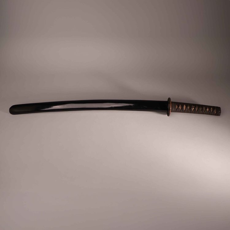 WAKIZASHI IN BLACK KOSHIRAE