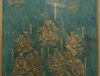 RARE LARGE BRONZE RELIEF PLAQUE DEPICTING 24 GENERALS OF TAKEDA SHINGEN