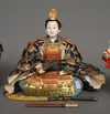 A SET OF TWO IMPRESSIVE SAMURAI DOLLS 武者人形 (MUSHA NINGYÔ) AND A HORSE