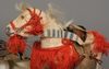 A SET OF TWO IMPRESSIVE SAMURAI DOLLS 武者人形 (MUSHA NINGYÔ) AND A HORSE