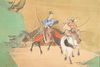 TALL 2-PANEL BYÔBU 屏風 (FOLDING SCREEN) WITH GENERAL MINAMOTO NO HACHIMAN TARÔ YOSHI’IE