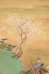TALL 2-PANEL BYÔBU 屏風 (FOLDING SCREEN) WITH GENERAL MINAMOTO NO HACHIMAN TARÔ YOSHI’IE