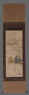 KAKEJIKU 掛け軸 (HANGING SCROLL) OF A RESTING SAMURAI