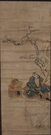 KAKEJIKU 掛け軸 (HANGING SCROLL) OF A RESTING SAMURAI