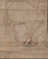 KAKEJIKU 掛け軸 (HANGING SCROLL) OF A RESTING SAMURAI