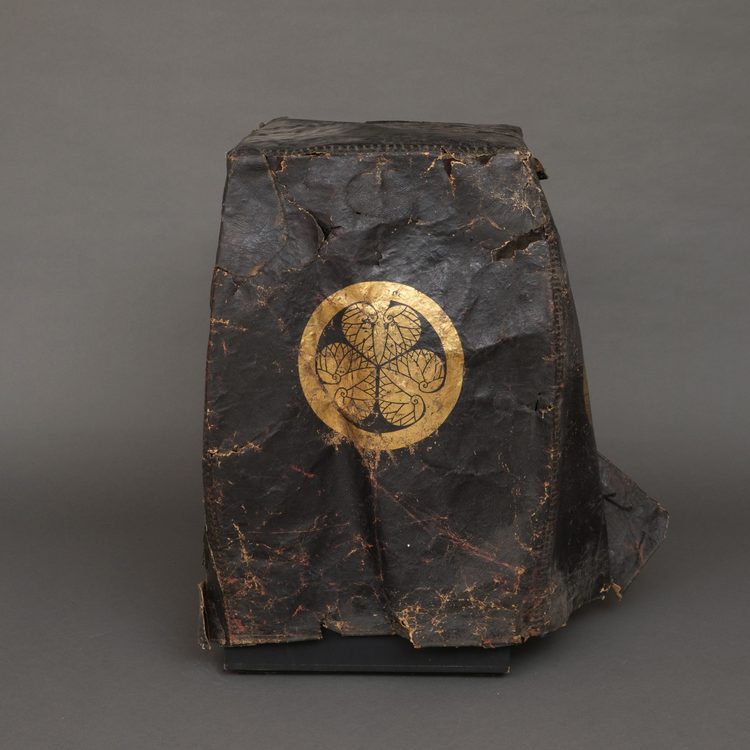 ANTIQUE BLACK LEATHER COVER FOR A YOROI’BITSU