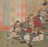 KAKEJIKU 掛け軸 (HANGING SCROLL) OF COMMANDER MINAMOTO NO YOSHITSUNE 源義経