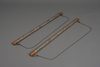 TWO MOTHER OF PEARL POLES
