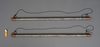 TWO MOTHER OF PEARL POLES