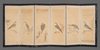 LARGE SIX PANEL SCREEN WITH HAWKS
