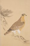 LARGE SIX PANEL SCREEN WITH HAWKS
