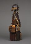 EXCEPTIONAL SET OF 2 EDO-PERIOD SUITS-OF-ARMOUR (YOROI), COMPLETE WITH 2 MATCHING FOLDING SCREENS (BYÔBU)