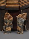 EXCEPTIONAL SET OF 2 EDO-PERIOD SUITS-OF-ARMOUR (YOROI), COMPLETE WITH 2 MATCHING FOLDING SCREENS (BYÔBU)