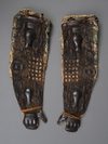 EXCEPTIONAL SET OF 2 EDO-PERIOD SUITS-OF-ARMOUR (YOROI), COMPLETE WITH 2 MATCHING FOLDING SCREENS (BYÔBU)
