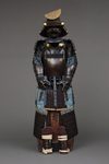 EXCEPTIONAL SET OF 2 EDO-PERIOD SUITS-OF-ARMOUR (YOROI), COMPLETE WITH 2 MATCHING FOLDING SCREENS (BYÔBU)