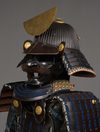 EXCEPTIONAL SET OF 2 EDO-PERIOD SUITS-OF-ARMOUR (YOROI), COMPLETE WITH 2 MATCHING FOLDING SCREENS (BYÔBU)